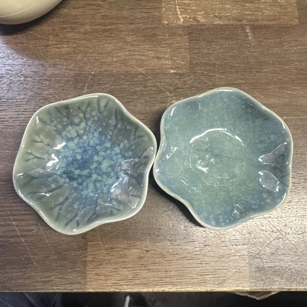 Ceramic Ring Dish, Jewelry Dish Holder, Small Trinket Tray Plate Set Of 2